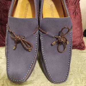 Mens Saks fifth avenue suede driving loafers